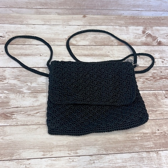 The Sak Mini Crossbody Black Crocheted Nylon Soft Durable - Picture 10 of 10